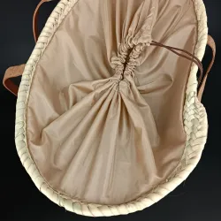 CESTA ASA PIEL LARGA GRANDE CON FORO: CJ848040