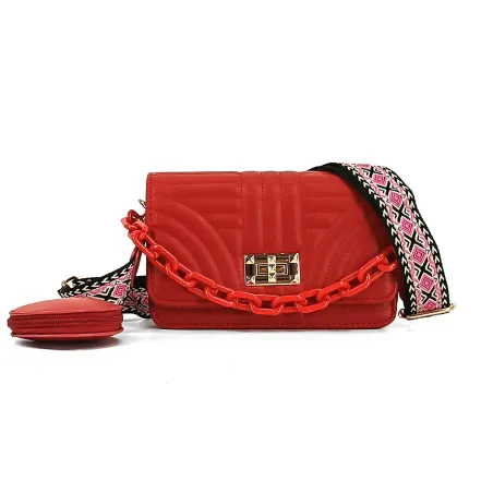 REF:880-7 / BANDOLERA MODA ,CORREA ANCHA CON MONEDERO