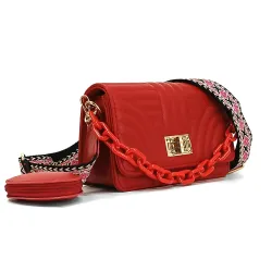 REF:880-7 / BANDOLERA MODA ,CORREA ANCHA CON MONEDERO