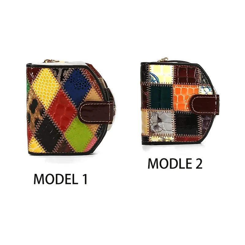 Cartera mosaico de cuero Cartera mosaico de cuero