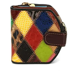 Cartera mosaico de cuero