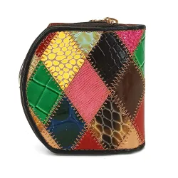 Cartera mosaico de cuero