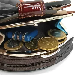 Cartera mosaico de cuero