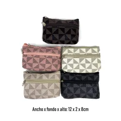 REF:90019-SJ / MONEDERO ESTAMPADA "TRIANGULO"