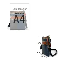 REF:6723 / BANDOLERA CUERO, BOLSOS DE MUJER COLOURBLOCK