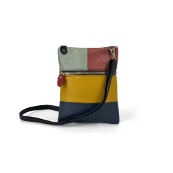 REF:6723 / BANDOLERA CUERO, BOLSOS DE MUJER COLOURBLOCK