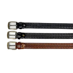 REF:A-3(40) / CINTURON CUERO.TRENZADO.40MM