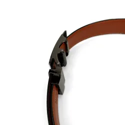 REF:PB627 / CINTURON CUERO HEBILLA REVERSIBLE.