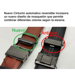 REF:PB627 / CINTURON CUERO HEBILLA REVERSIBLE.