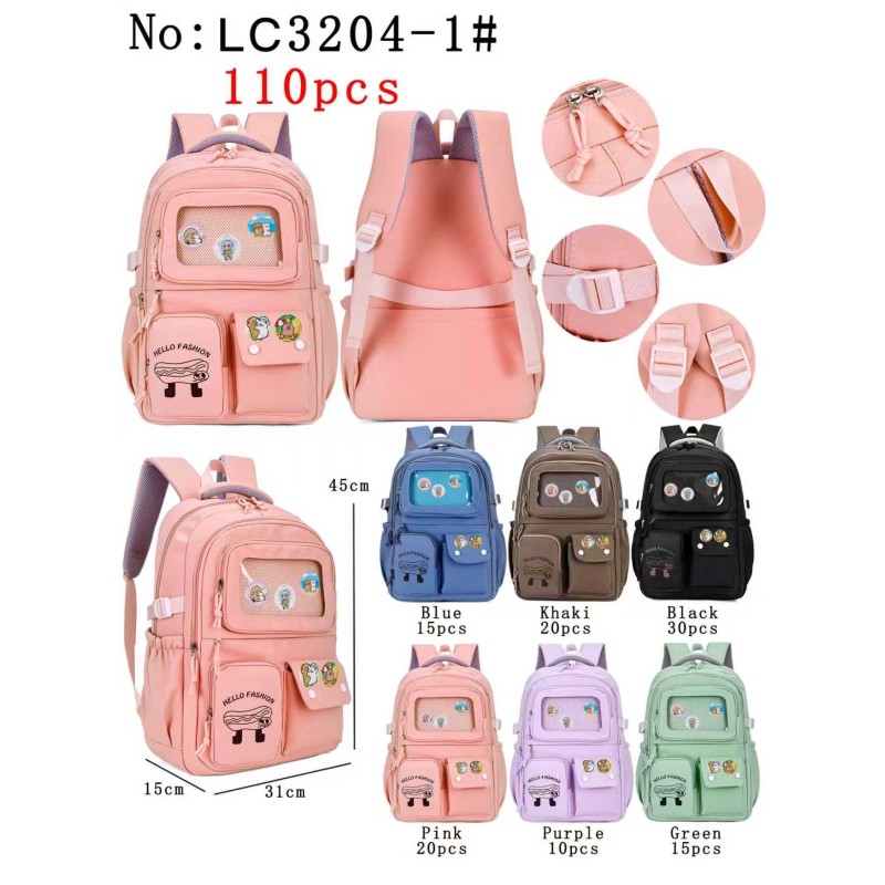 REF:LC3204-1 / MOCHILA ESCOLAR ESTILO CARICATURA CUTE